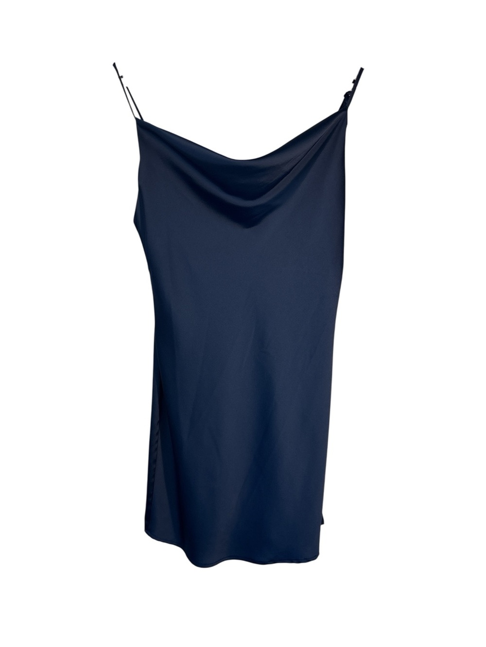 Urban Outfitters Mallory Cowl Neck Slip Mini Dress Navy Blue Med